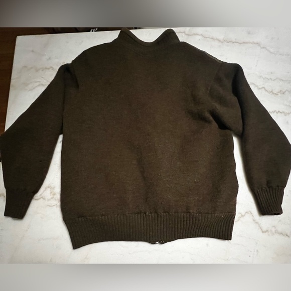 Orvis Wool Jacket Full-Zip Lined Chest Patch Shooting Hunting Olive Green Sz M - Picture 3 of 5